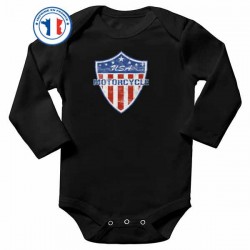 Bikers-Custom : Body bébé USA MOTORCYCLE