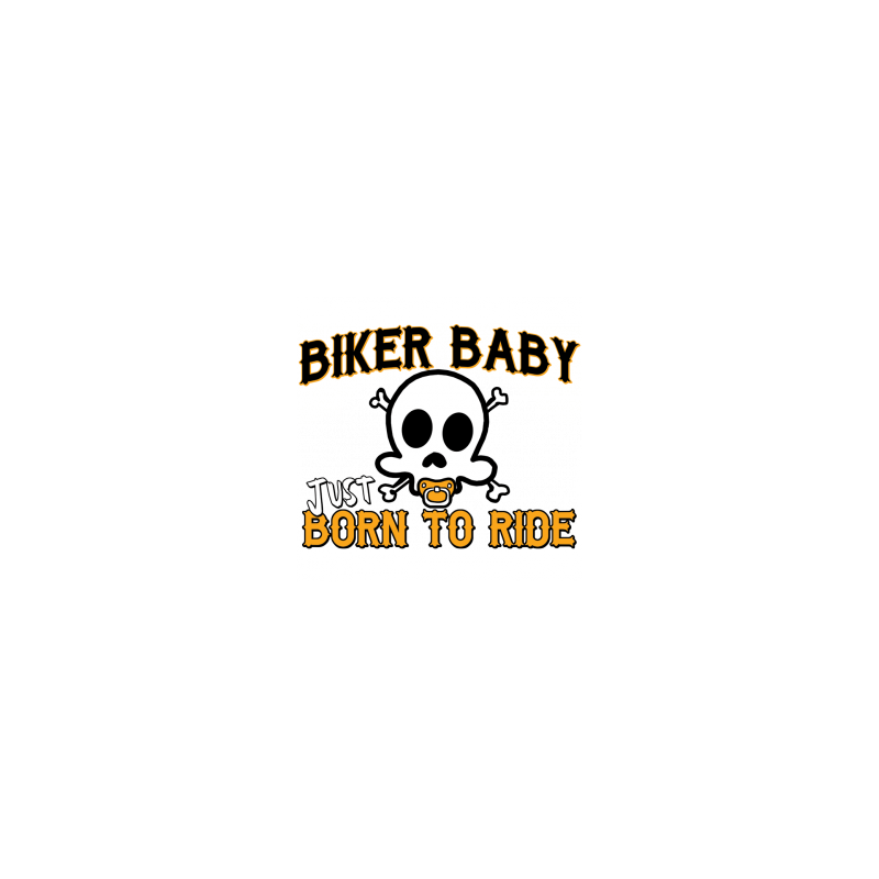 Bikers-Custom : Body bébé biker JUST BORN TO RIDE