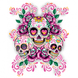 Bikers-Custom : Body bébé MEXICAN SKULL