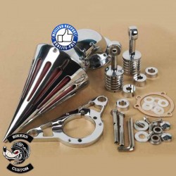 Bikers-Custom : Filtre à air spike noir ou chrome pour injection EFI