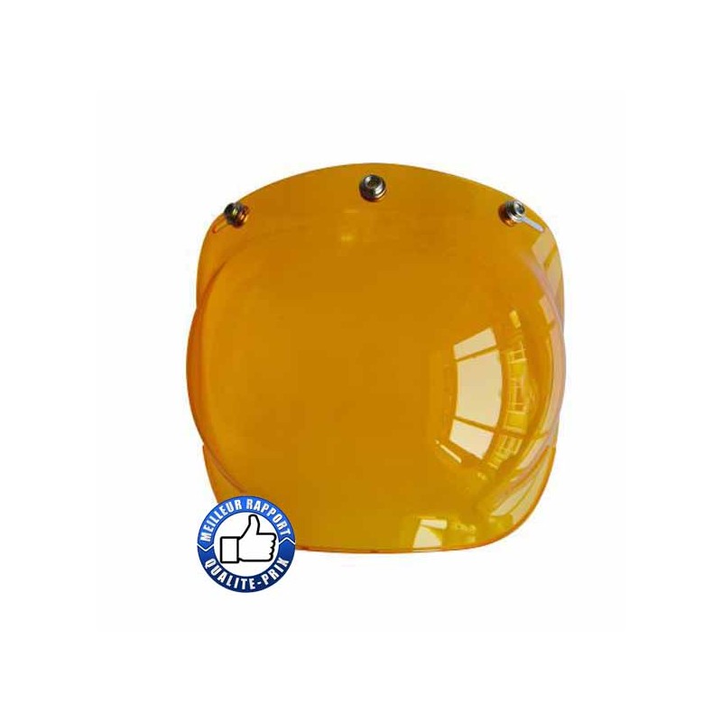 Bikers-Custom : Visière bulle pour casque jet, couleur orangé