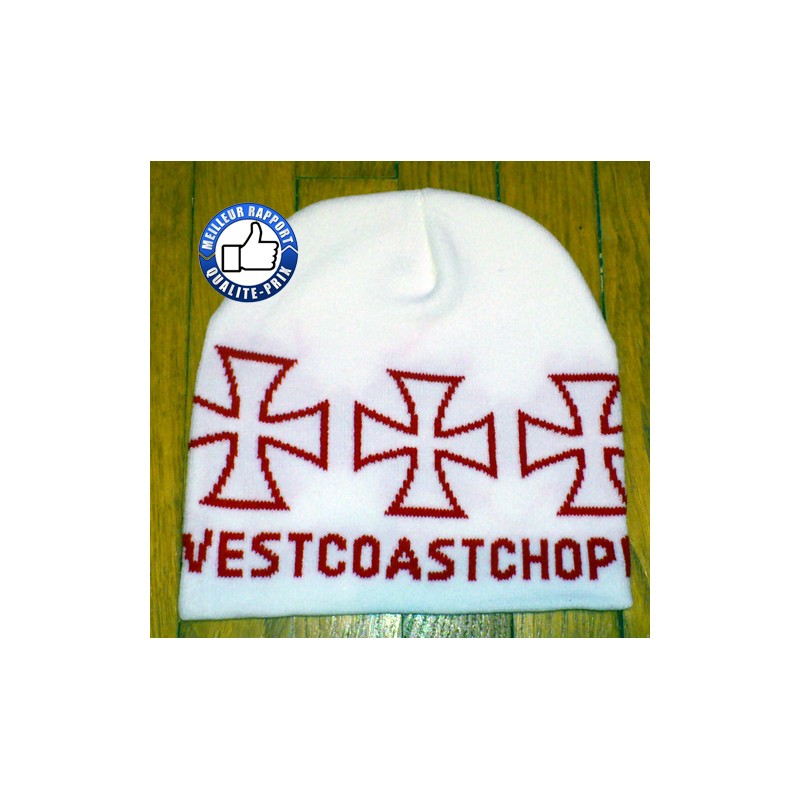 Bikers-Custom : Bonnet west coast chopper blanc