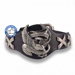 Bracelet cuir live to ride
