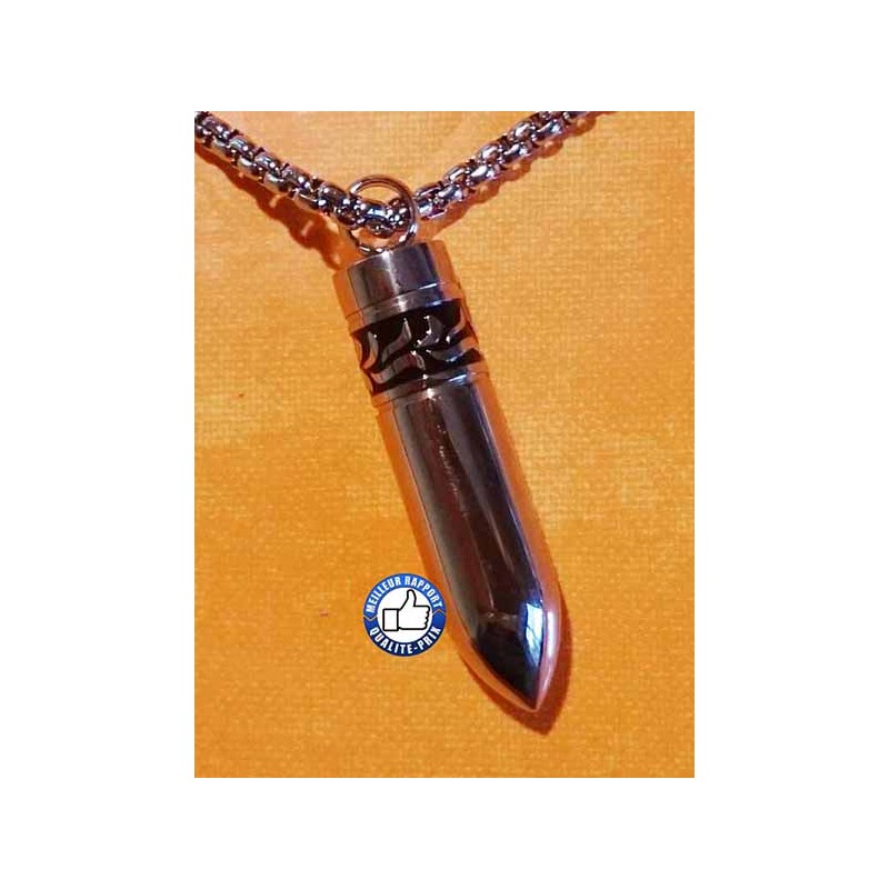 Bikers-Custom : Pendentif cartouche silver