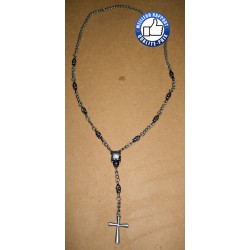 Bikers-Custom : Pendentif chapelet, têtes de mort