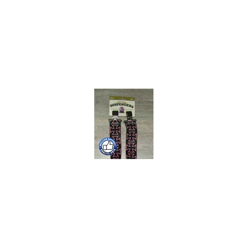 Bikers-Custom : Bretelle us, motif croix de malte