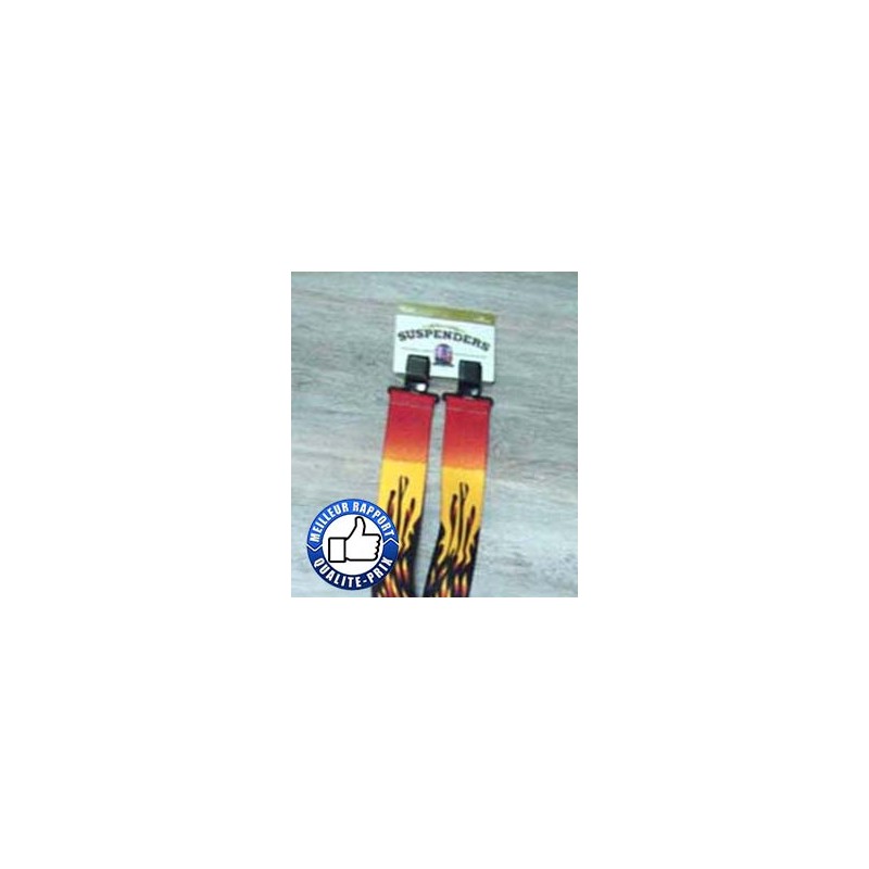 Bikers-Custom : Bretelle us, motif flamme