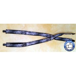 Bikers-Custom : Bretelle us, motif flamme grise