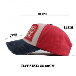 Bikers-Custom : Casquette biker motor racing beige et rouge