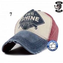 Casquette biker pure oil beige et lie de vin