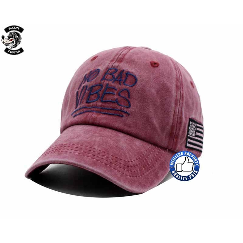 Bikers-Custom : Casquette vibes rouge