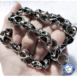 Bikers-Custom : Chaîne portefeuille bikerskulls
