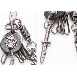 Bikers-Custom : Chaîne portefeuille couteau