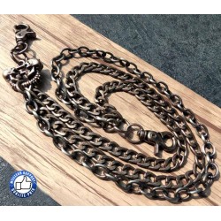 Bikers-Custom : Chaîne portefeuille mailles plates skulls