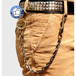 Bikers-Custom : Chaîne portefeuille vintage bronze torsadée