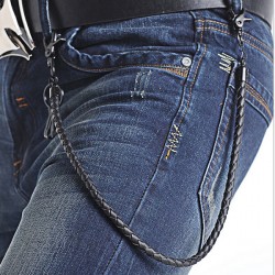 Lanière portefeuille black leather