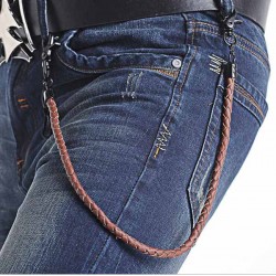 Lanière portefeuille brown leather