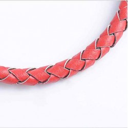 Bikers-Custom : Lanière portefeuille red leather