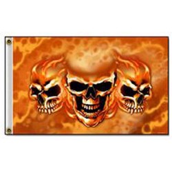 Drapeau biker burn it up