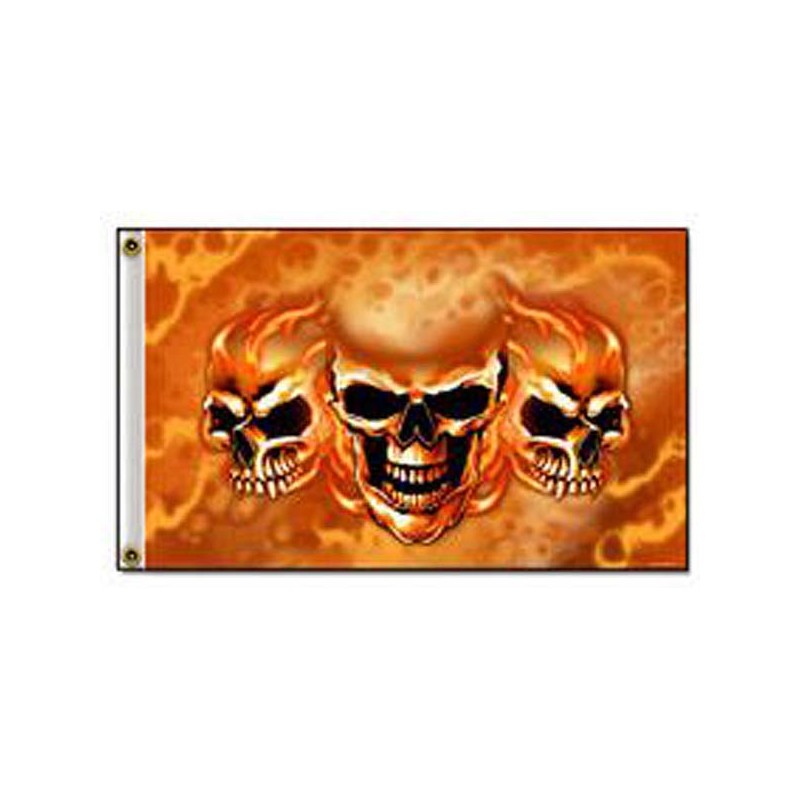 Bikers-Custom : Drapeau biker burn it up