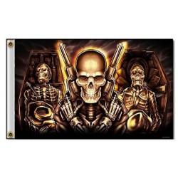 Bikers-Custom : Drapeau biker caskets
