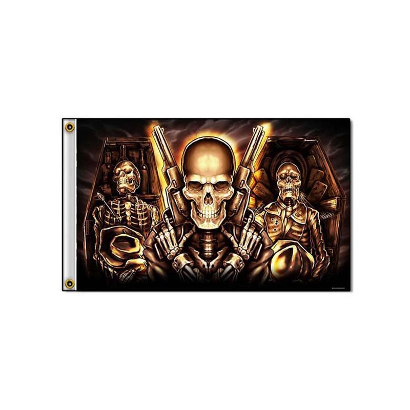 Bikers-Custom : Drapeau biker caskets