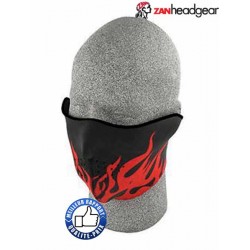 Cache nez ou face mask flammes rouge