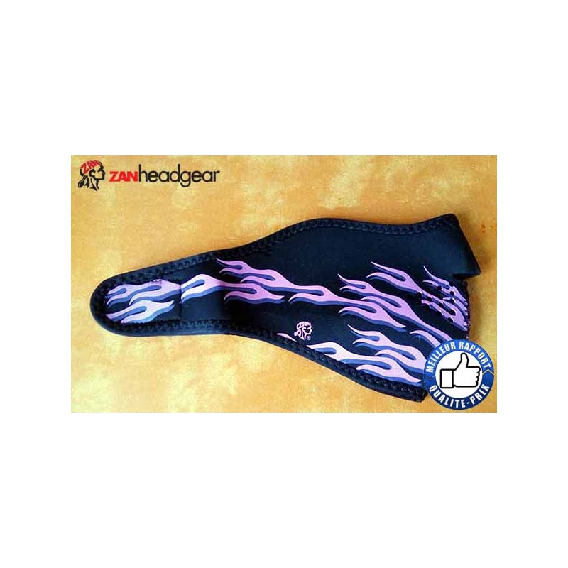 Bikers-Custom : Cache nez ou face mask flammes rose