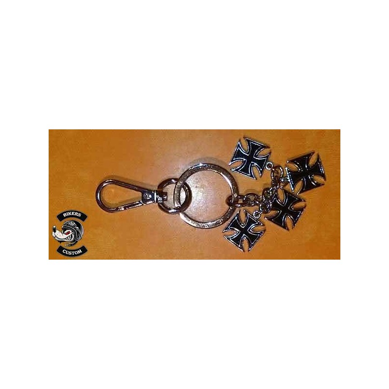 Bikers-Custom : Porte clés 4 croix de malte