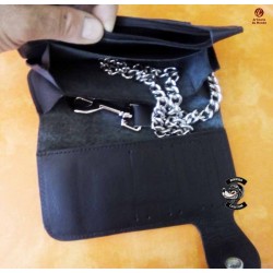 Bikers-Custom : Portefeuille cuir marron grand format