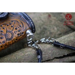 Bikers-Custom : Portefeuille cuir yellow