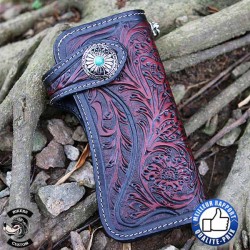 Bikers-Custom : Portefeuille cuir red eyes