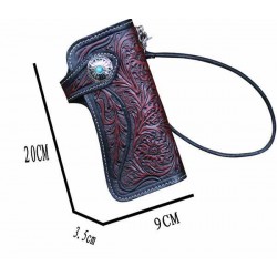 Bikers-Custom : Portefeuille cuir red eyes