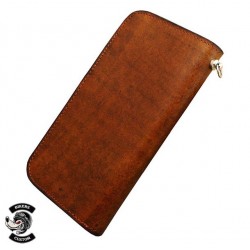 Bikers-Custom : Portefeuille cuir poutch marron