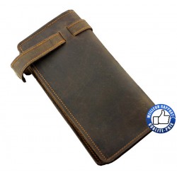 Bikers-Custom : Portefeuille cuir hunter brown