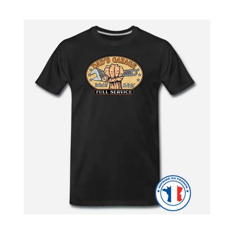 Bikers-Custom : T shirt biker dad's garage