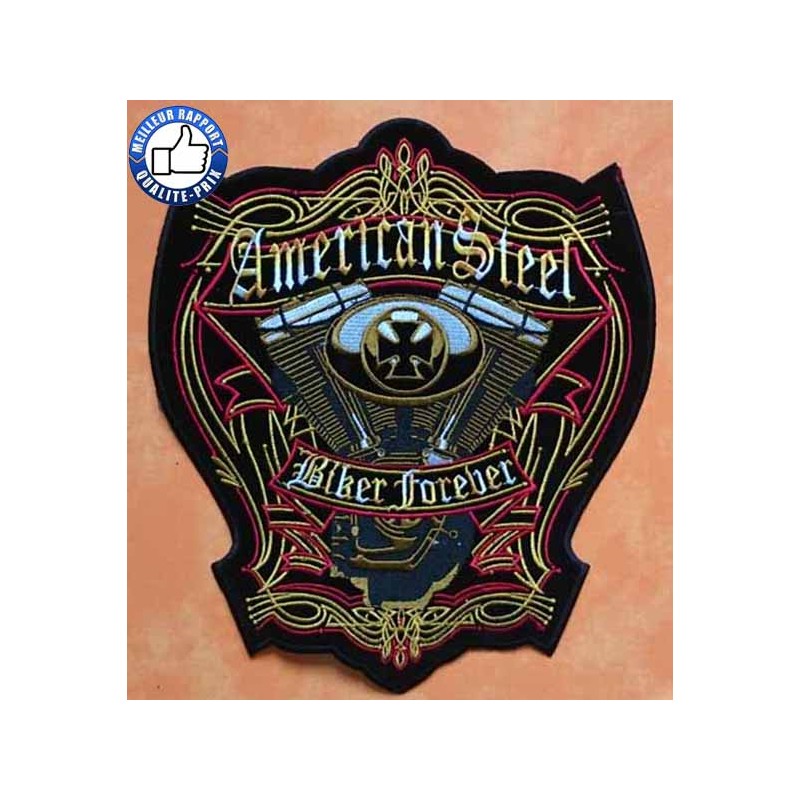 Bikers-Custom : Patchs, écussons american steel