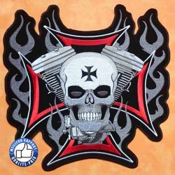 Patchs, écussons skull v-twin