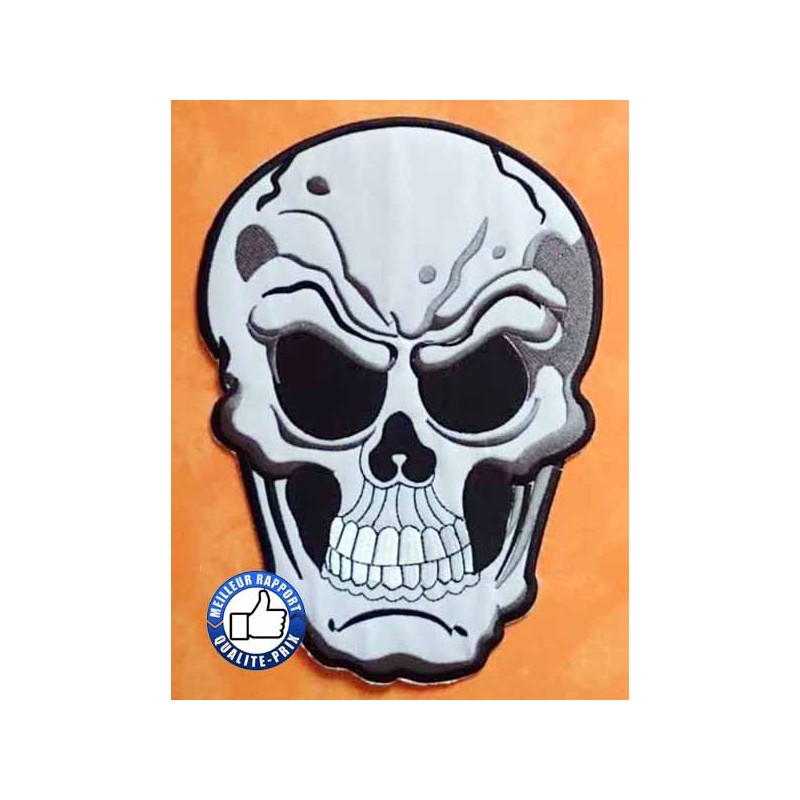 Bikers-Custom : Patchs, écussons white skull