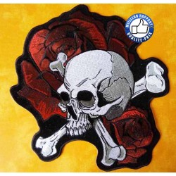 Bikers-Custom : Patchs, écussons skull roses