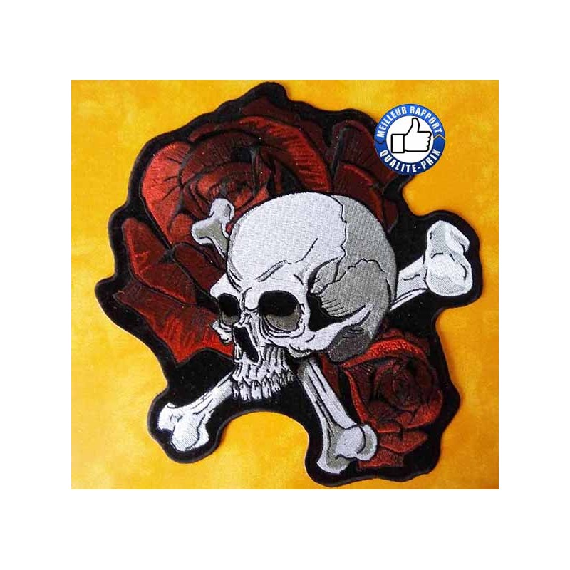 Bikers-Custom : Patchs, écussons skull roses