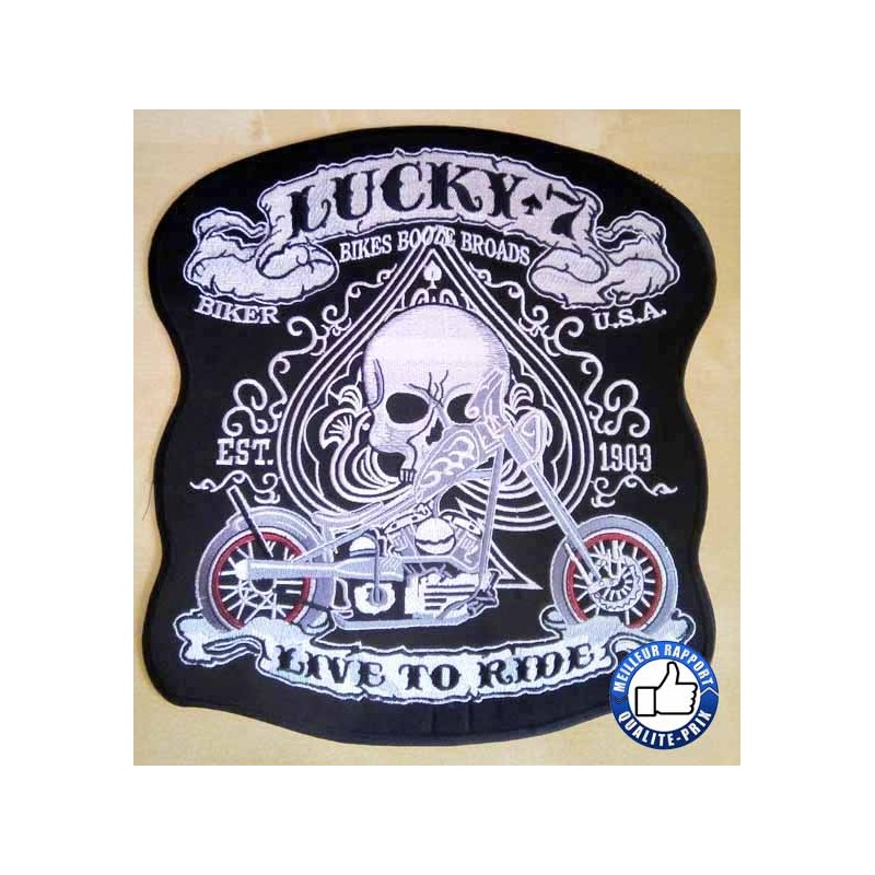 Bikers-Custom : Patchs, écusson lucky