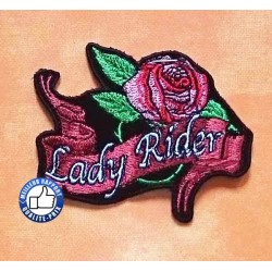 Patchs, écusson lady rider rose