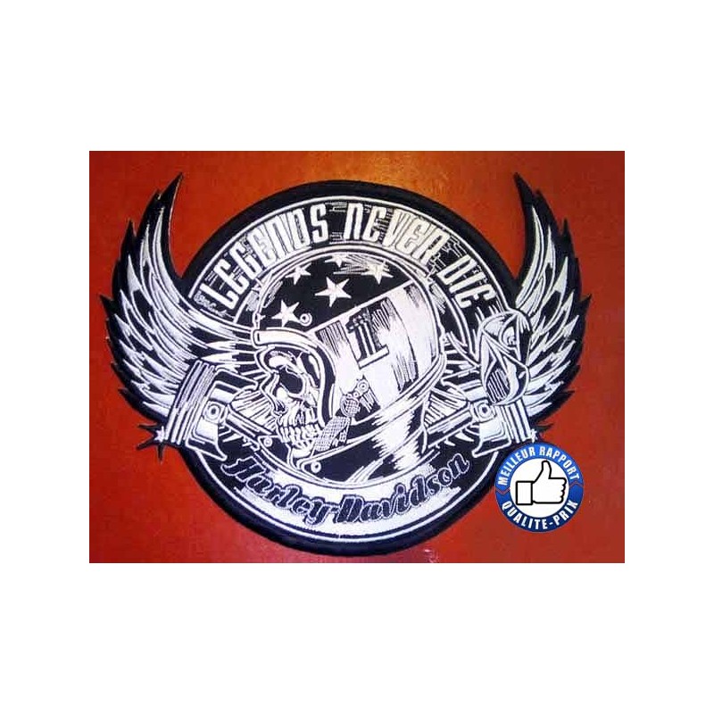 Bikers-Custom : Patchs, écusson legend never die