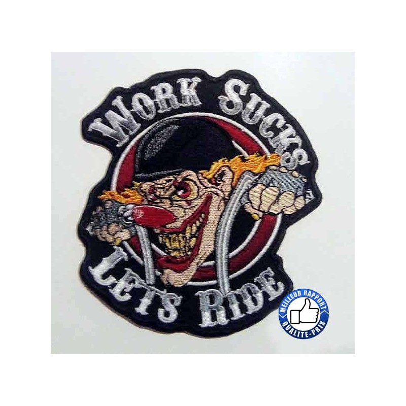 Bikers-Custom : Patchs, écusson work sucks