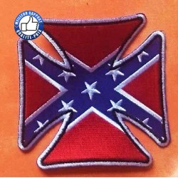 Bikers-Custom : Patchs, écusson Cross Rebel Flag