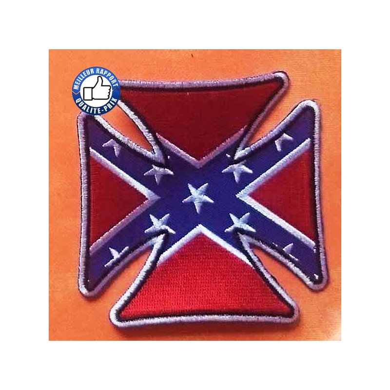 Bikers-Custom : Patchs, écusson Cross Rebel Flag