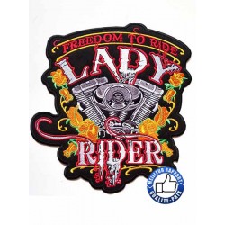 Patchs, écussons lady rider freedom