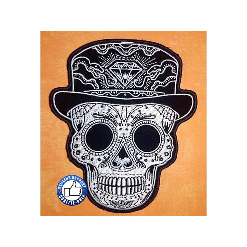 Bikers-Custom : Patchs, écusson sugar skull