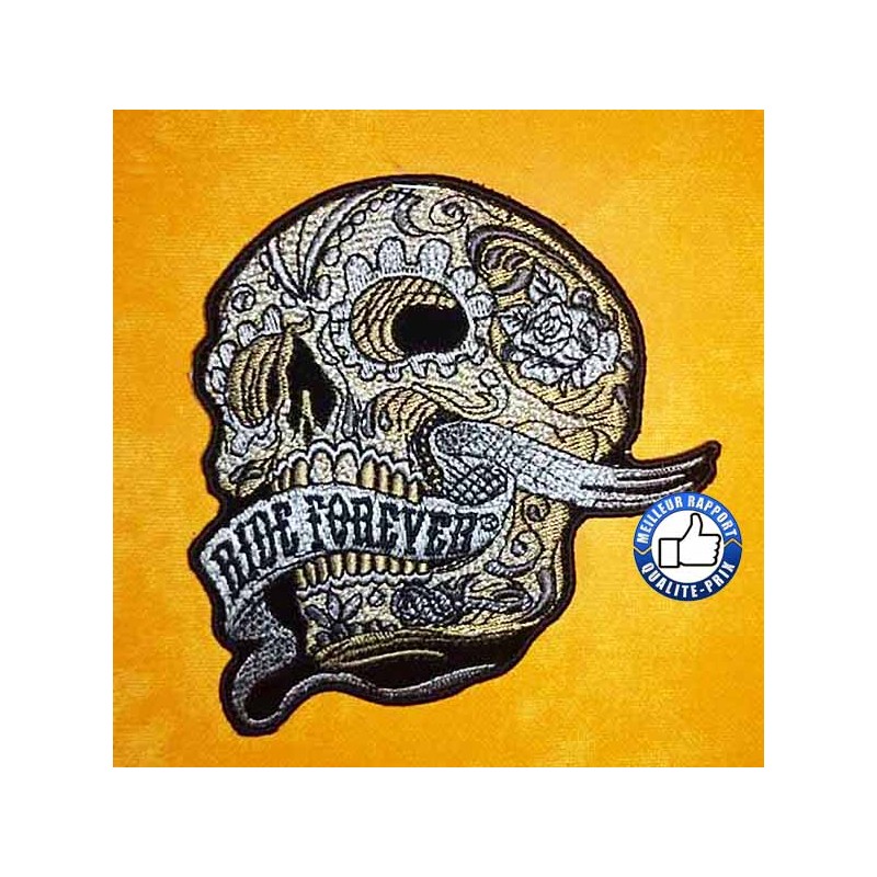 Bikers-Custom : Patchs, écusson banner skull